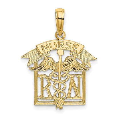 14K Gelbgold Registered Krankenschwester Charm
