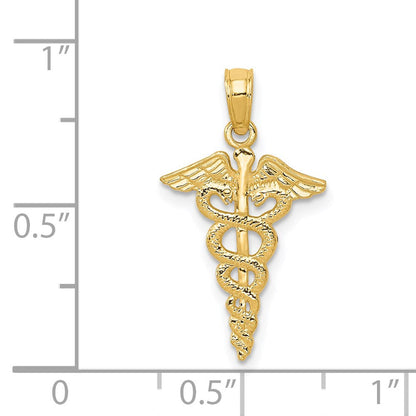 14K Gelbgold Caduceus Anhänger