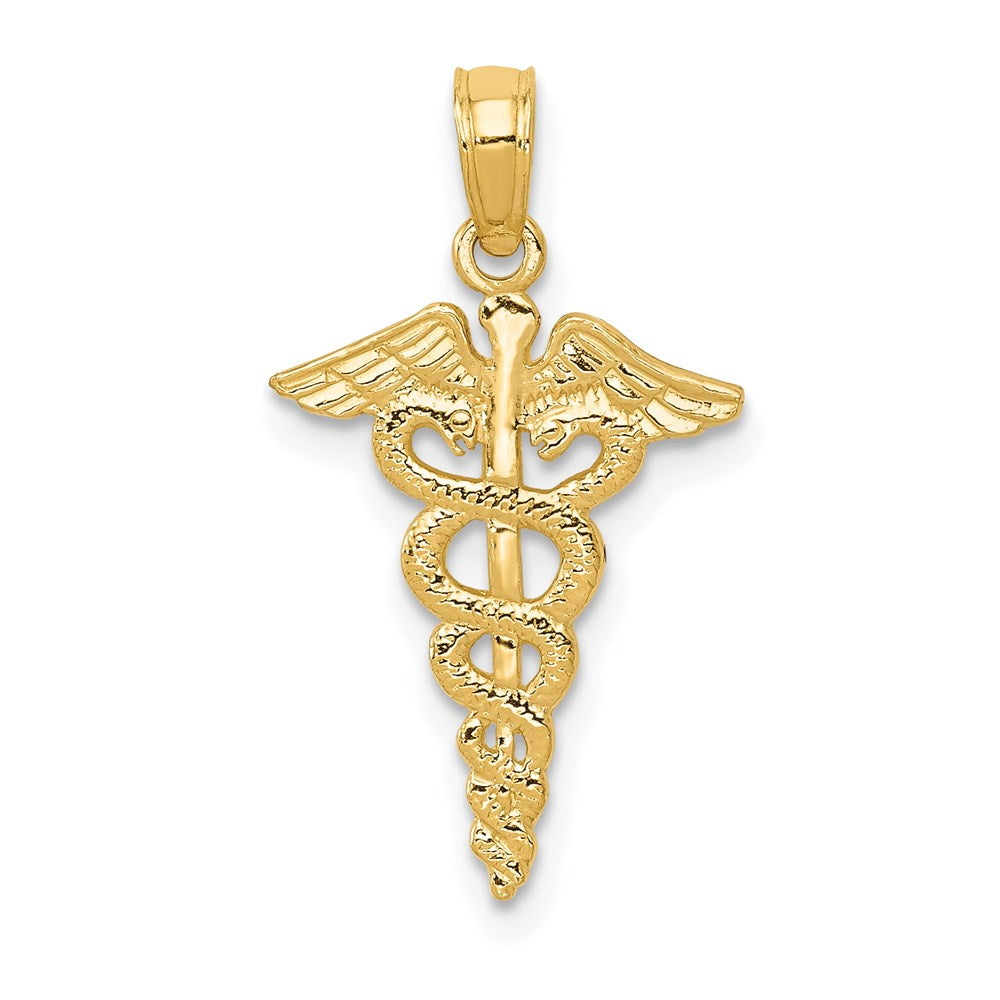 14K Gelbgold Caduceus Anhänger