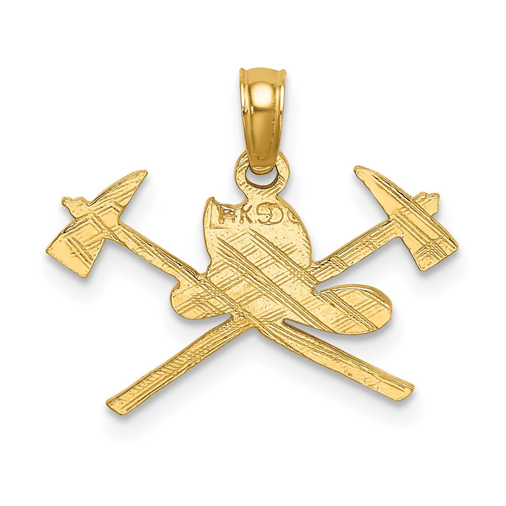 14K Gelbgold Feuer Department Insignia Charm