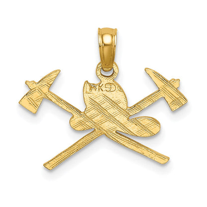 14K Gelbgold Feuer Department Insignia Charm