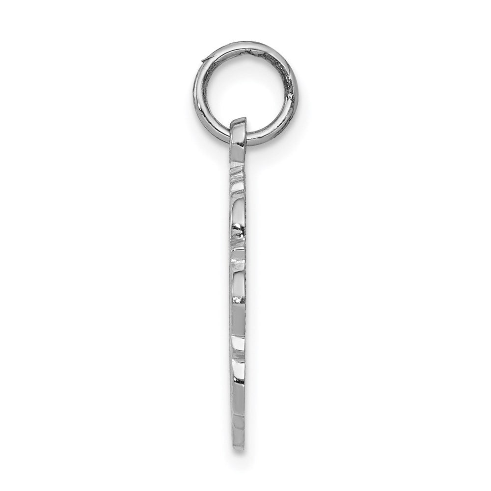 14K Weißgold Gravierscheiben-Charm „RN Registered Nurse“
