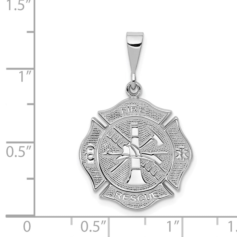 14K Weißgold FEUERWEHR-Anhänger