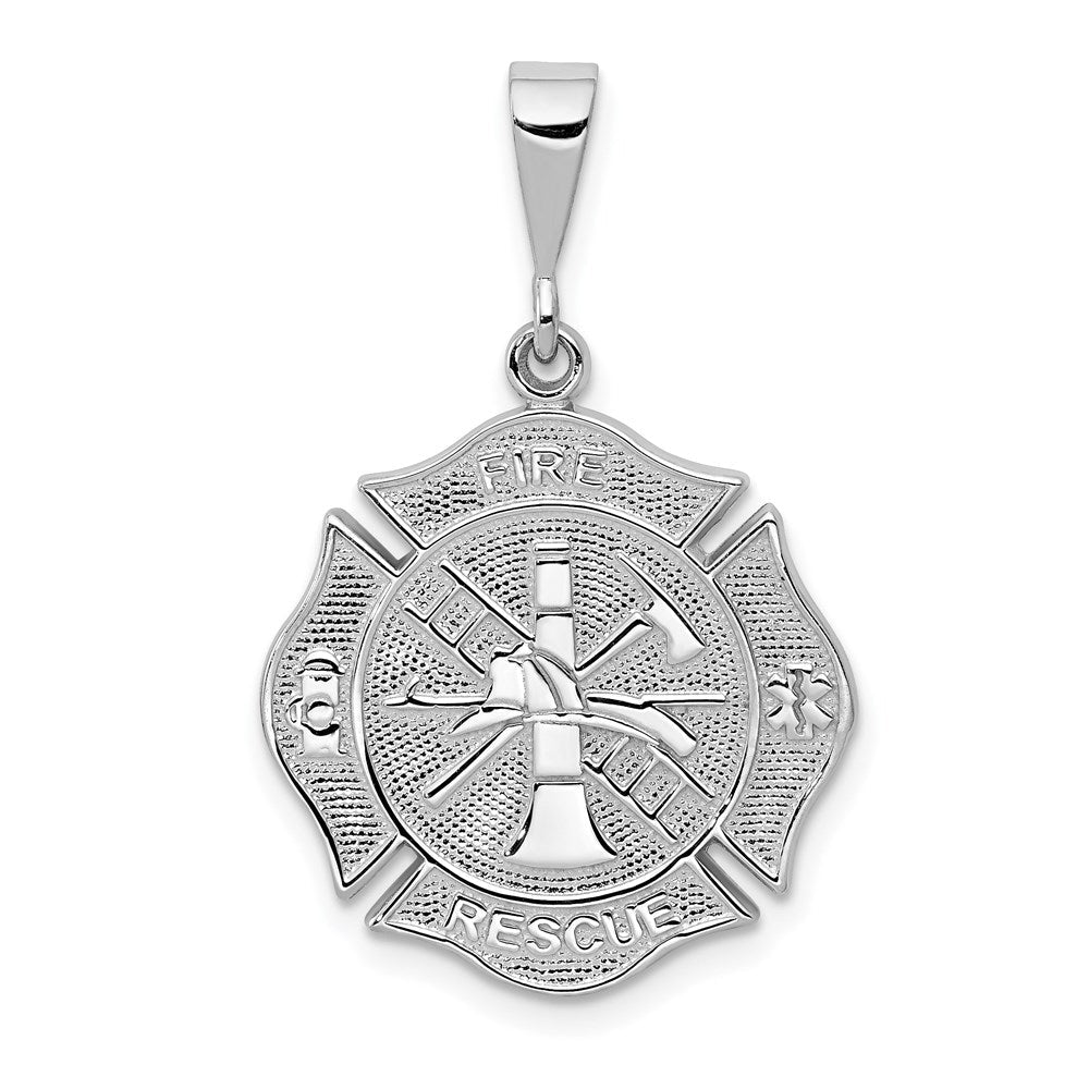 14K Weißgold FEUERWEHR-Anhänger