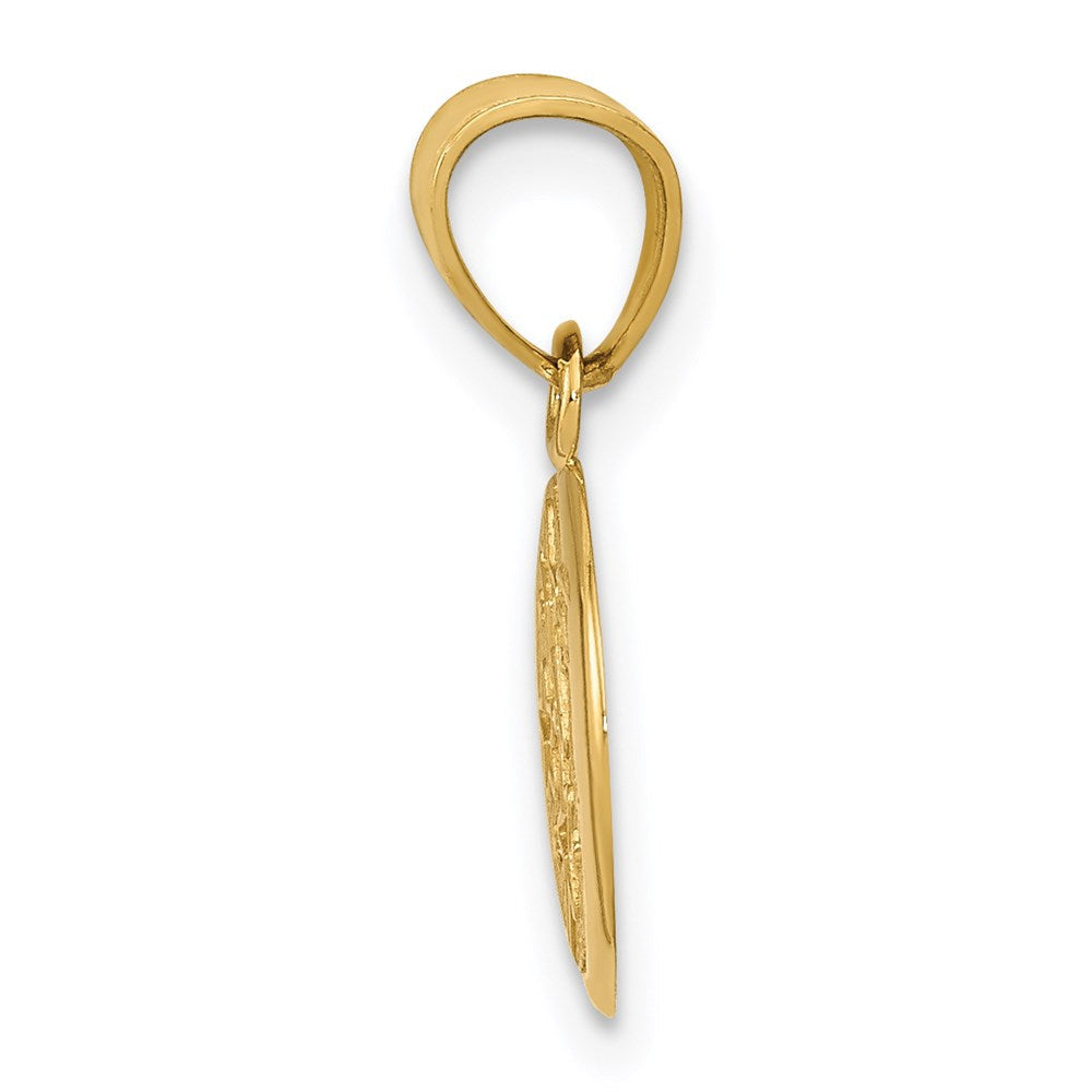 14K Gelbgold Mond und Sterne Anhänger