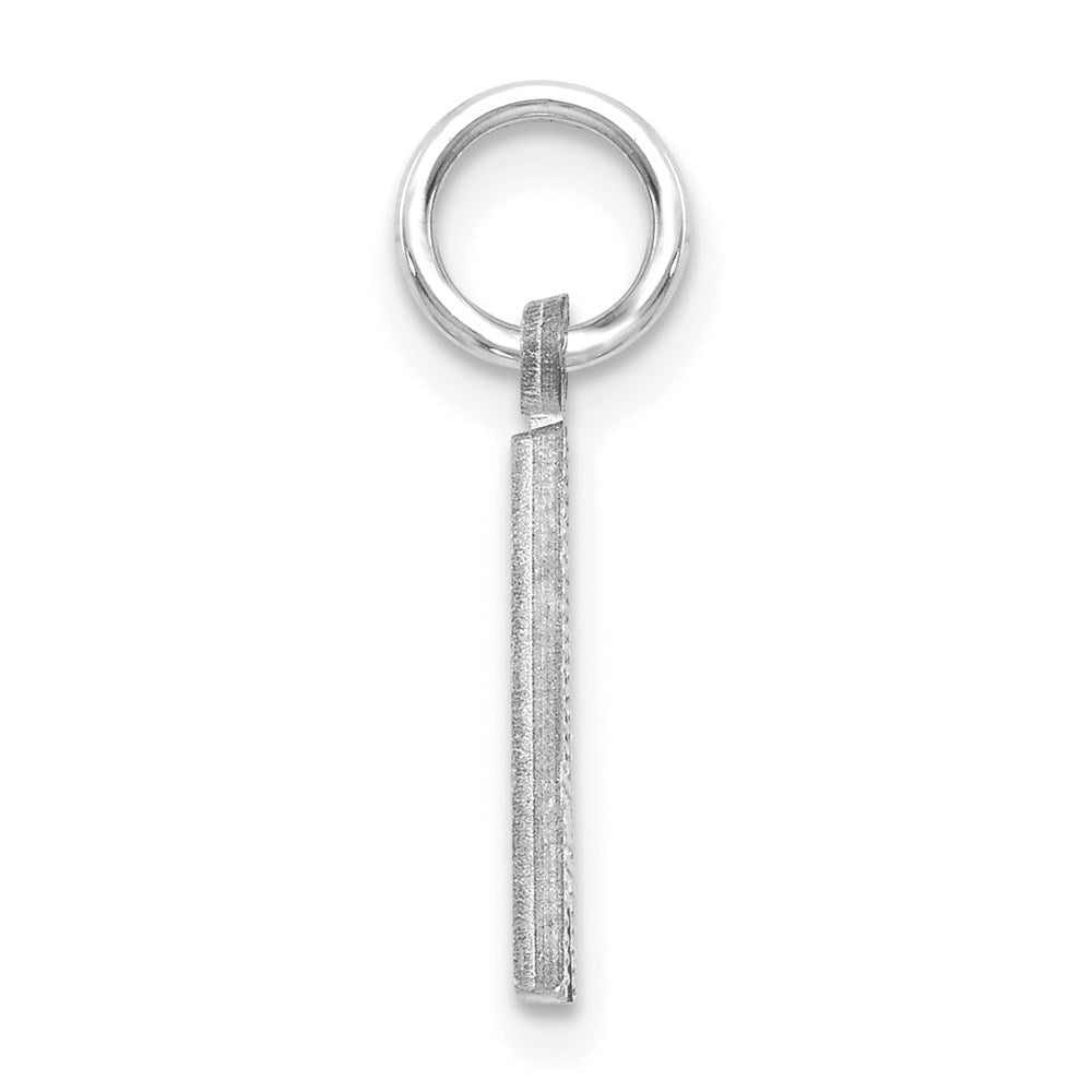 14K Weißgold 14kw Satiniert Diamantiert Buchstabe A Initiale Charm