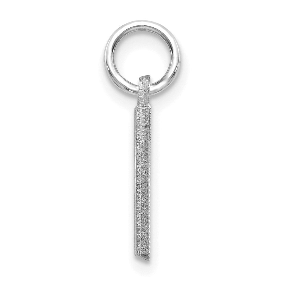 14K Weißgold 14kw Satiniert Diamantiert Buchstabe H Initiale Charm