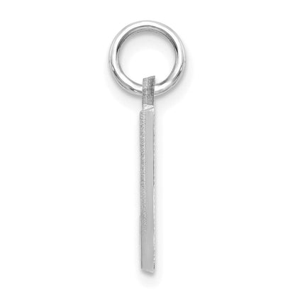 14K Weißgold 14kw Satiniert Diamantiert Buchstabe J Initiale Charm