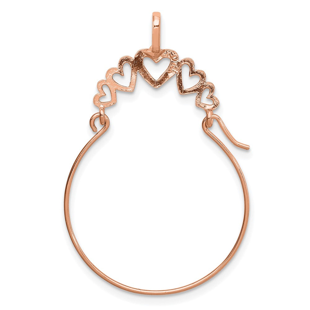 14K Roségold Poliert 5-heart Charm Halter