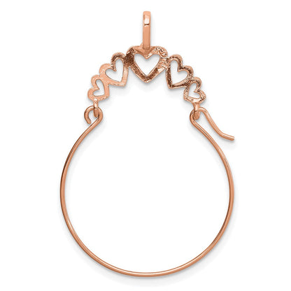 14K Roségold Poliert 5-heart Charm Halter