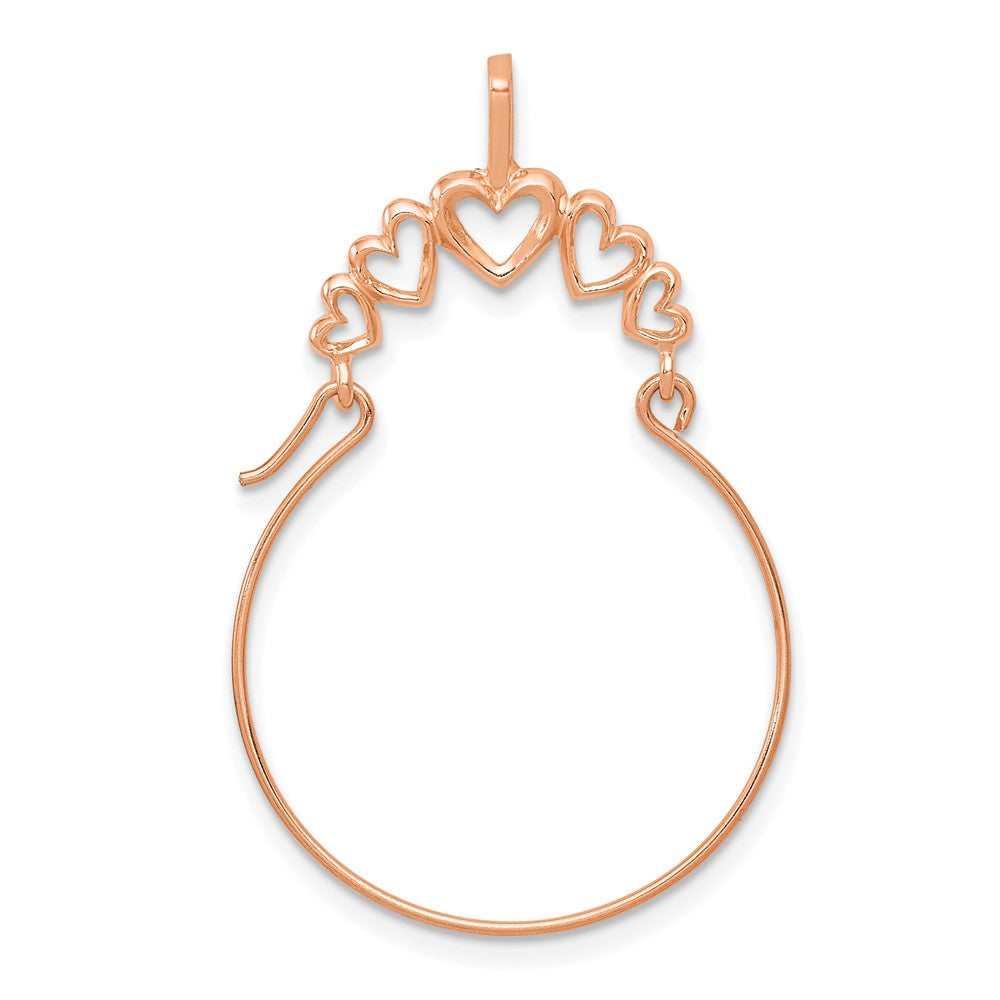 14K Roségold Poliert 5-heart Charm Halter