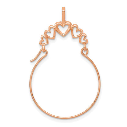 14K Roségold Poliert 5-heart Charm Halter