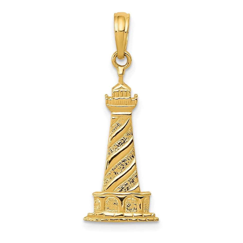 14K Gelbgold Leuchtturm Anhänger