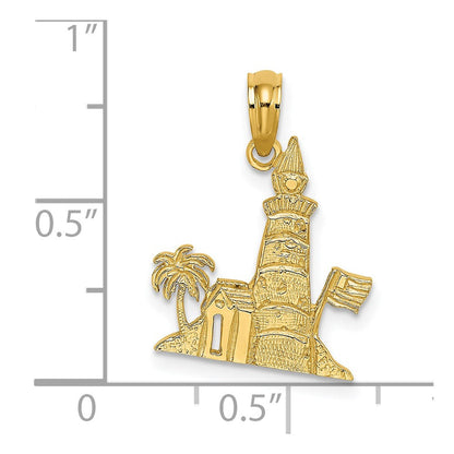 14K Gelbgold Leuchtturm Charm