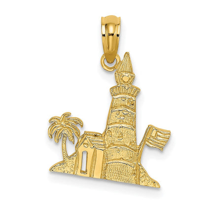 14K Gelbgold Leuchtturm Charm