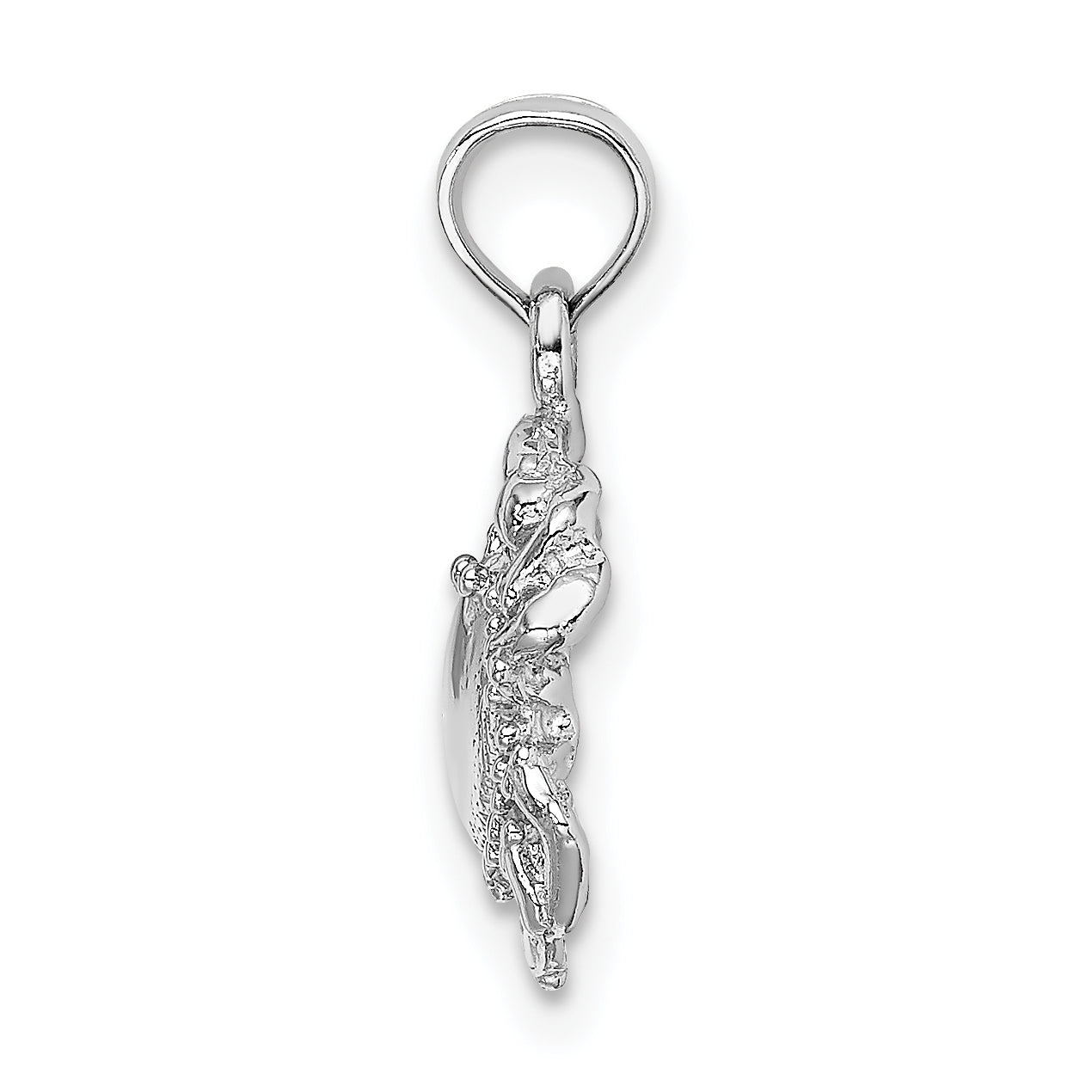 14K Weißgold Krabbe Charm