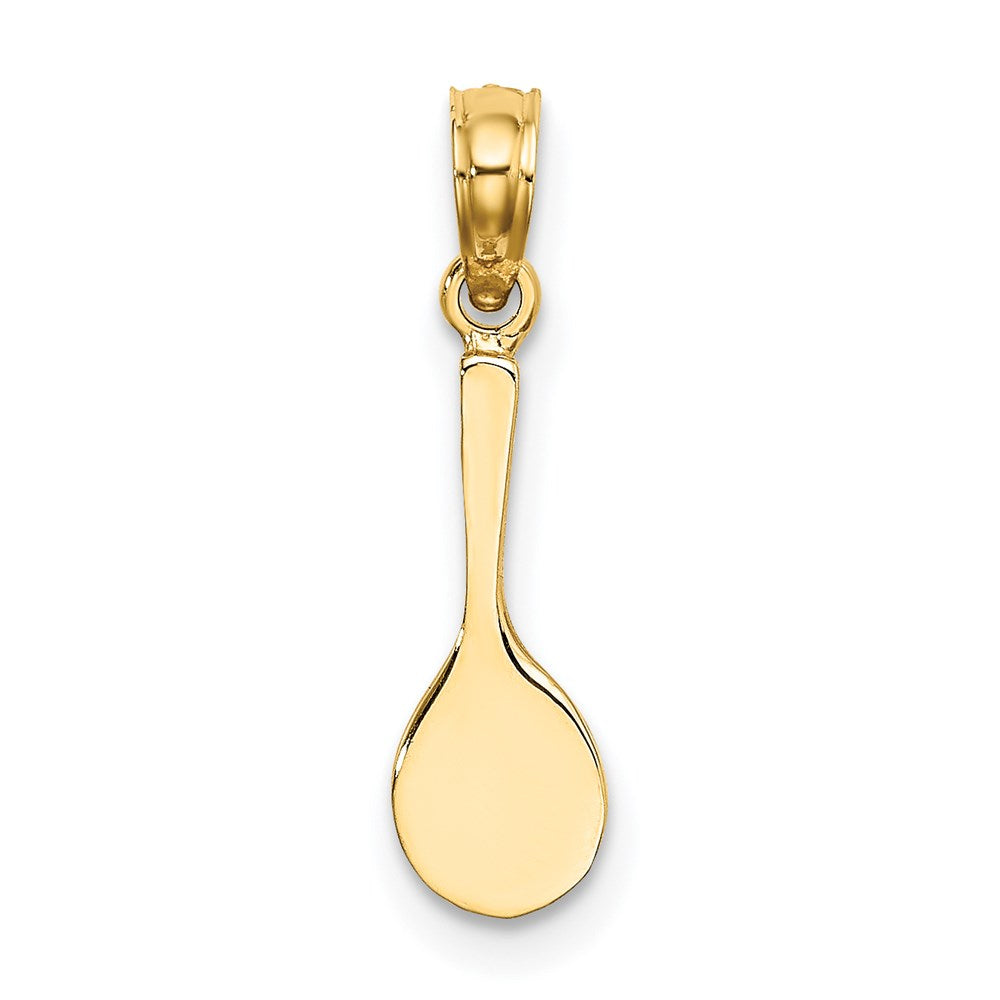 14K Gelbgold Massiv Poliert 3-d Tennis Schläger Charm