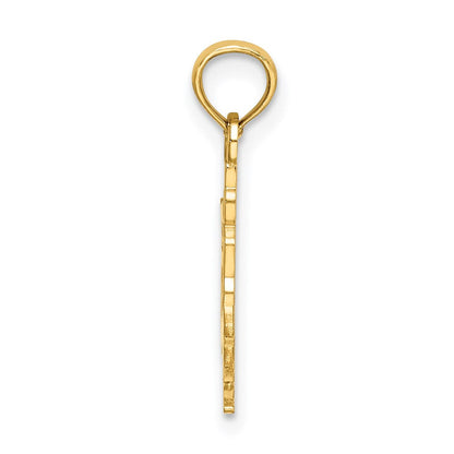 14K Gelbgold Massiv Poliert Gymnast Charm