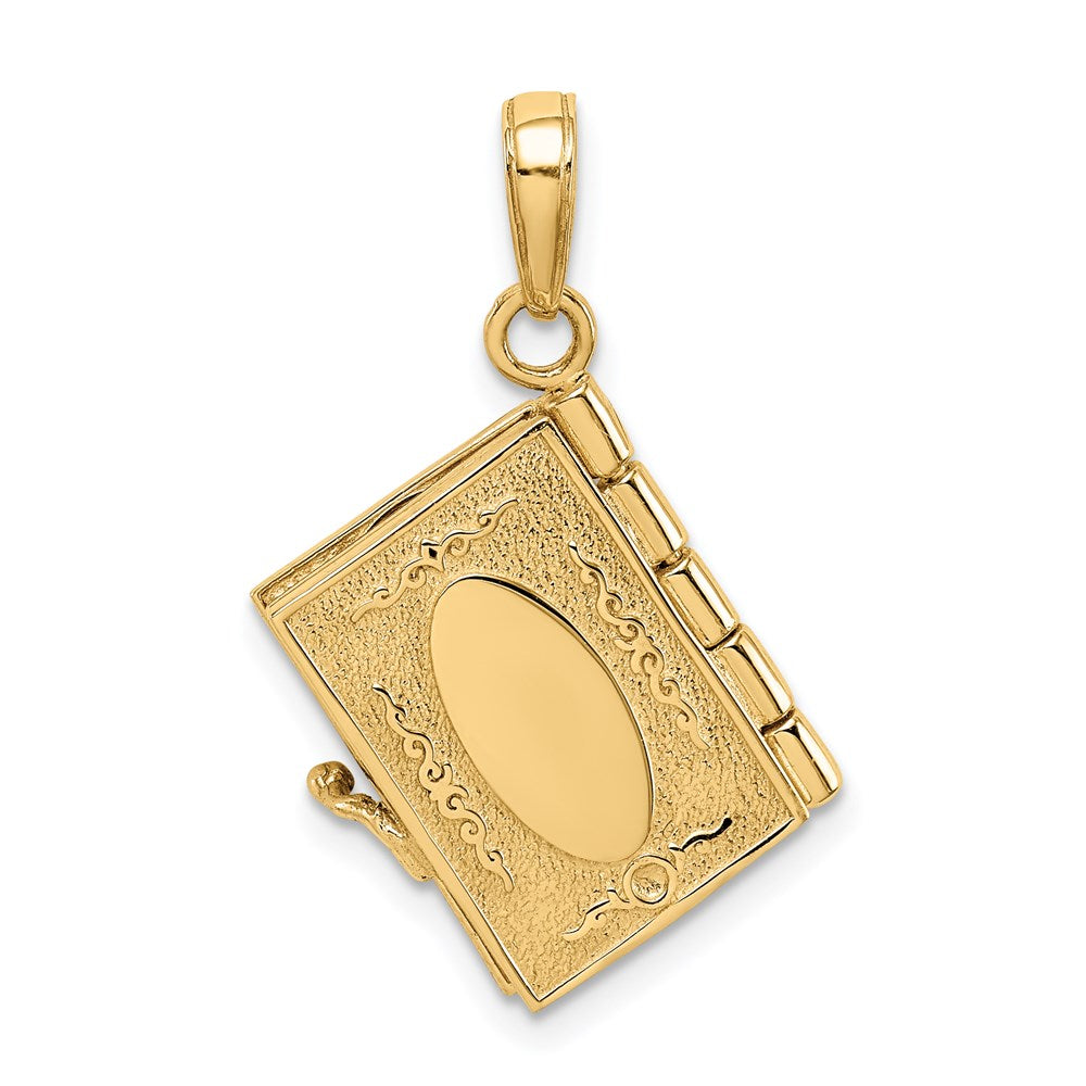 14K Gelbgold 3d Ten Commandments Bible Anhänger