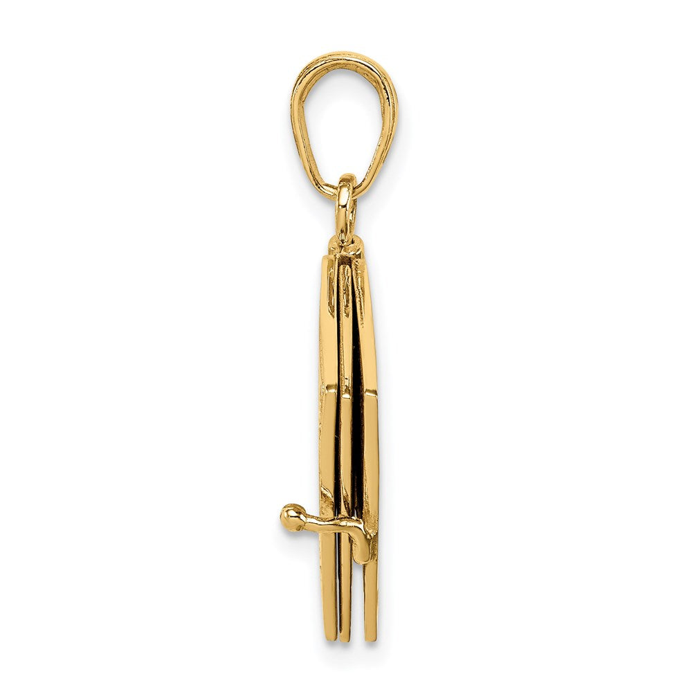 14K Gelbgold 3d Ten Commandments Bible Anhänger