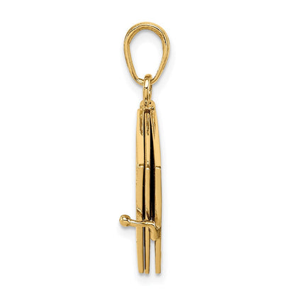 14K Gelbgold 3d Ten Commandments Bible Anhänger