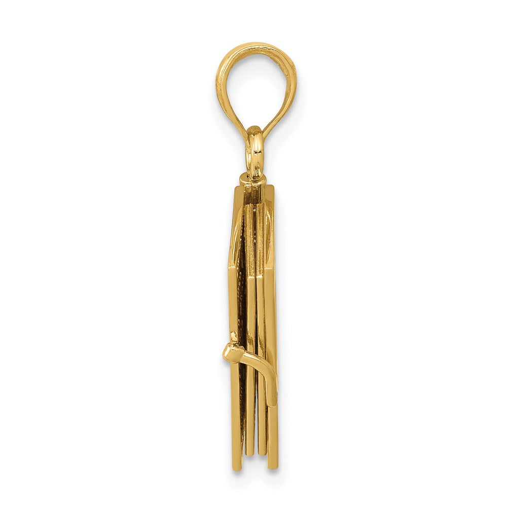14K Gelbgold 3d Lords Gebet Bible Anhänger