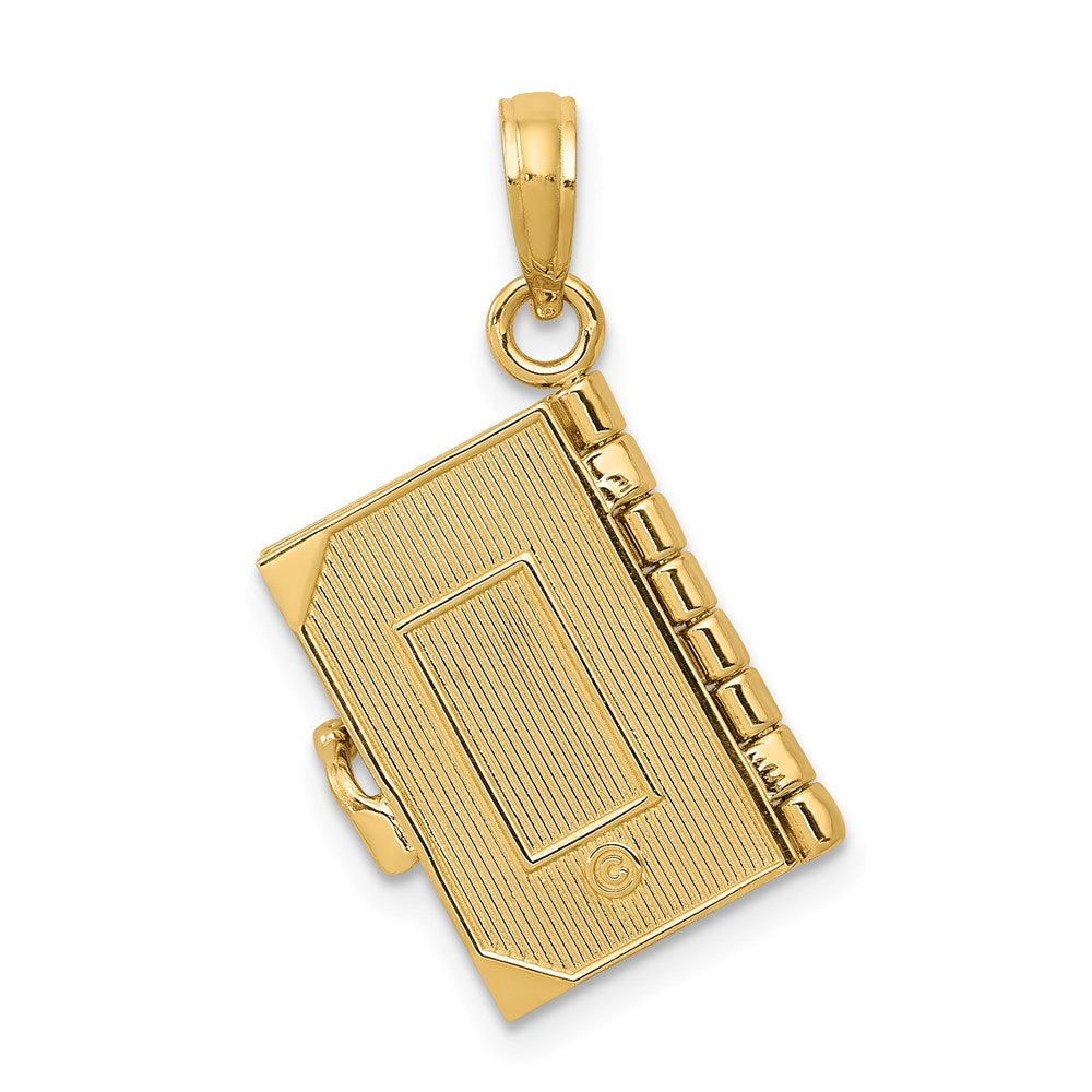 14K Gelbgold 3d Lords Gebet Bible Anhänger
