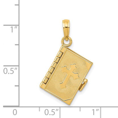 14K Gelbgold 3d Lords Gebet Bible Anhänger