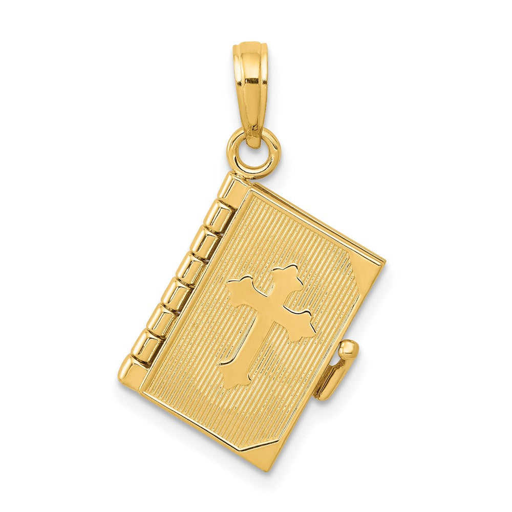 14K Gelbgold 3d Lords Gebet Bible Anhänger