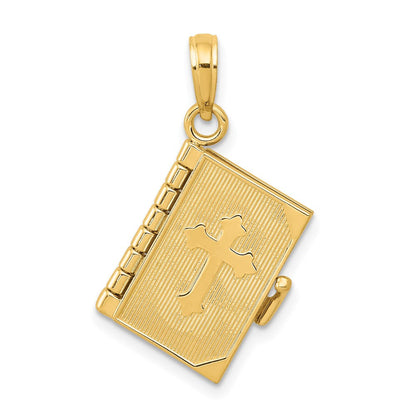 14K Gelbgold 3d Lords Gebet Bible Anhänger