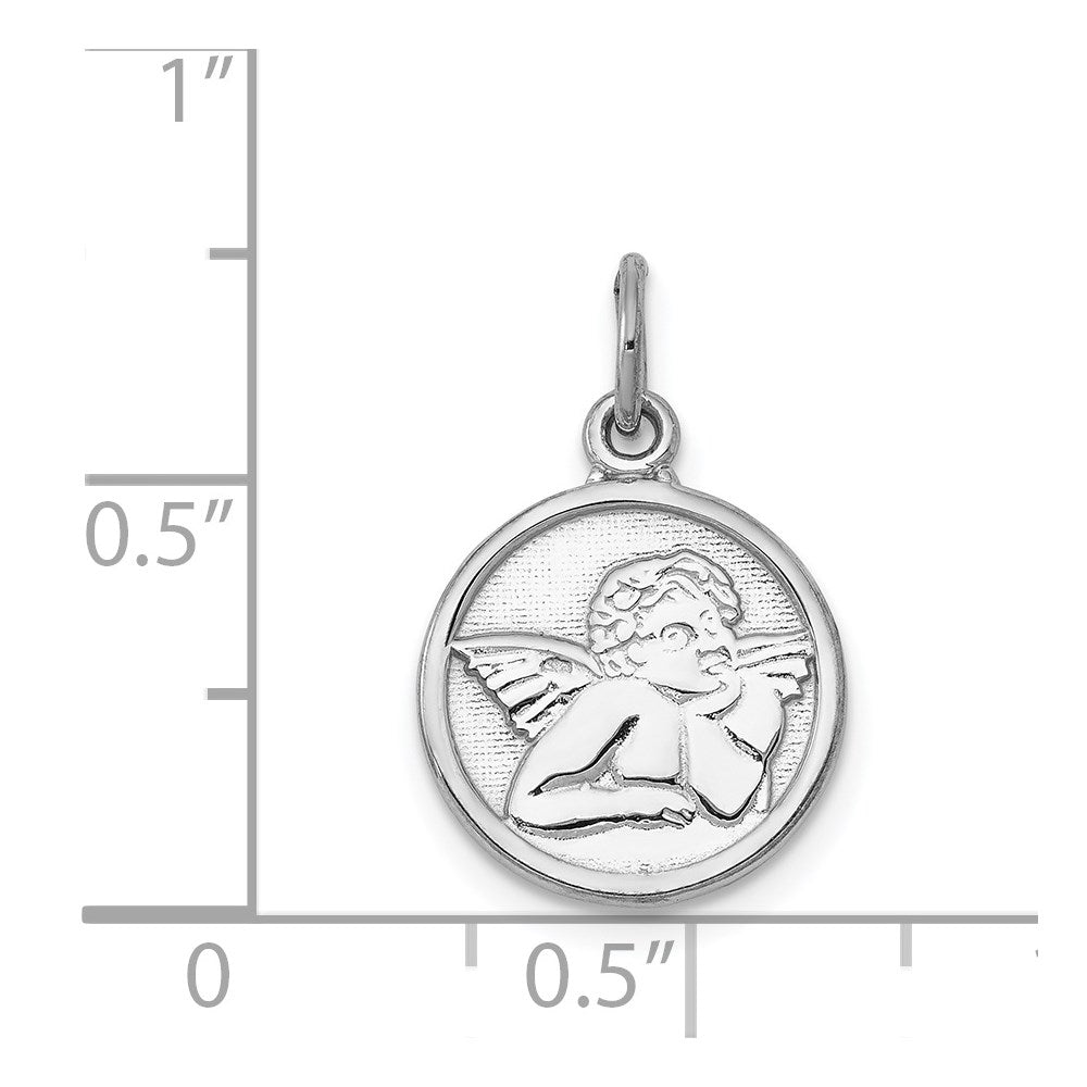 14K Weißgold Poliert Engel Charm