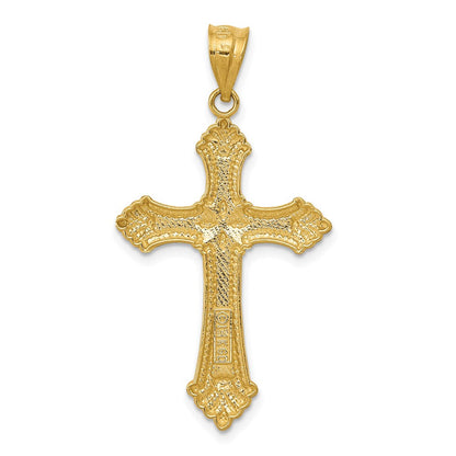 14K Gelbgold Poliertes Kreuz-Anhänger** Wait, let me correct the grammar: **14K Gelbgold Polierter Kreuz-Anhänger