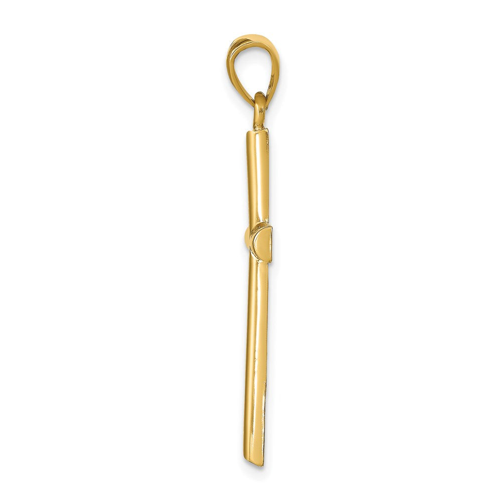 14K Gelbgold Polierter Kreuzanhänger