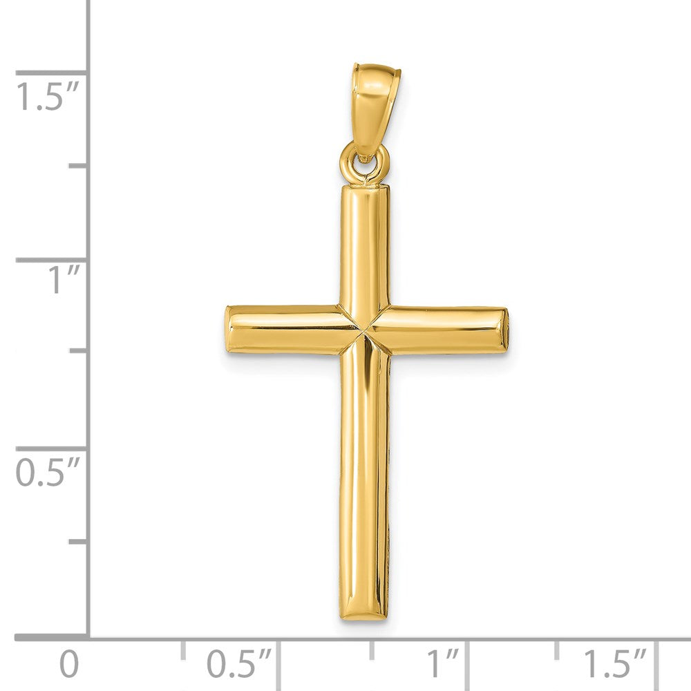 14K Gelbgold Polierter Kreuzanhänger