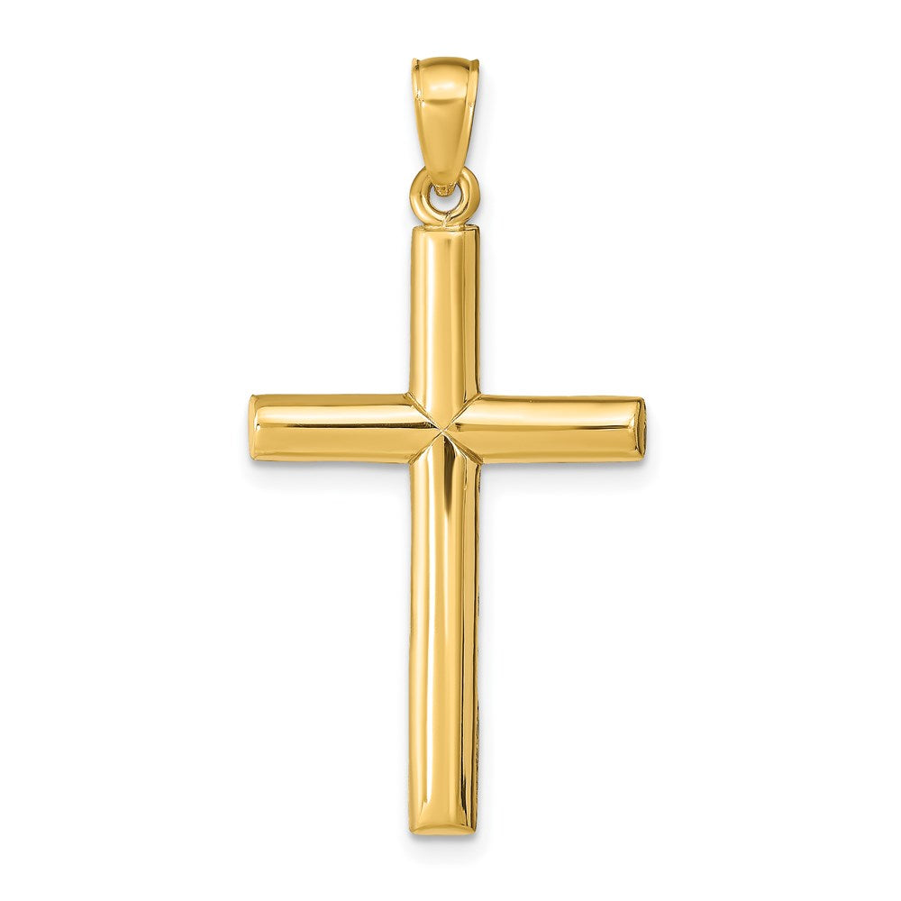 14K Gelbgold Polierter Kreuzanhänger