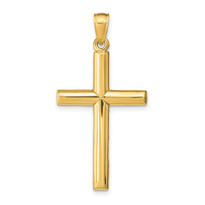 14K Gelbgold Polierter Kreuzanhänger