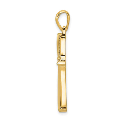 14k Bicolor Gold Fantasie-Kreuzanhänger