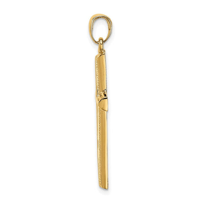 14K Gelbgold Polierter Kreuz-Anhänger