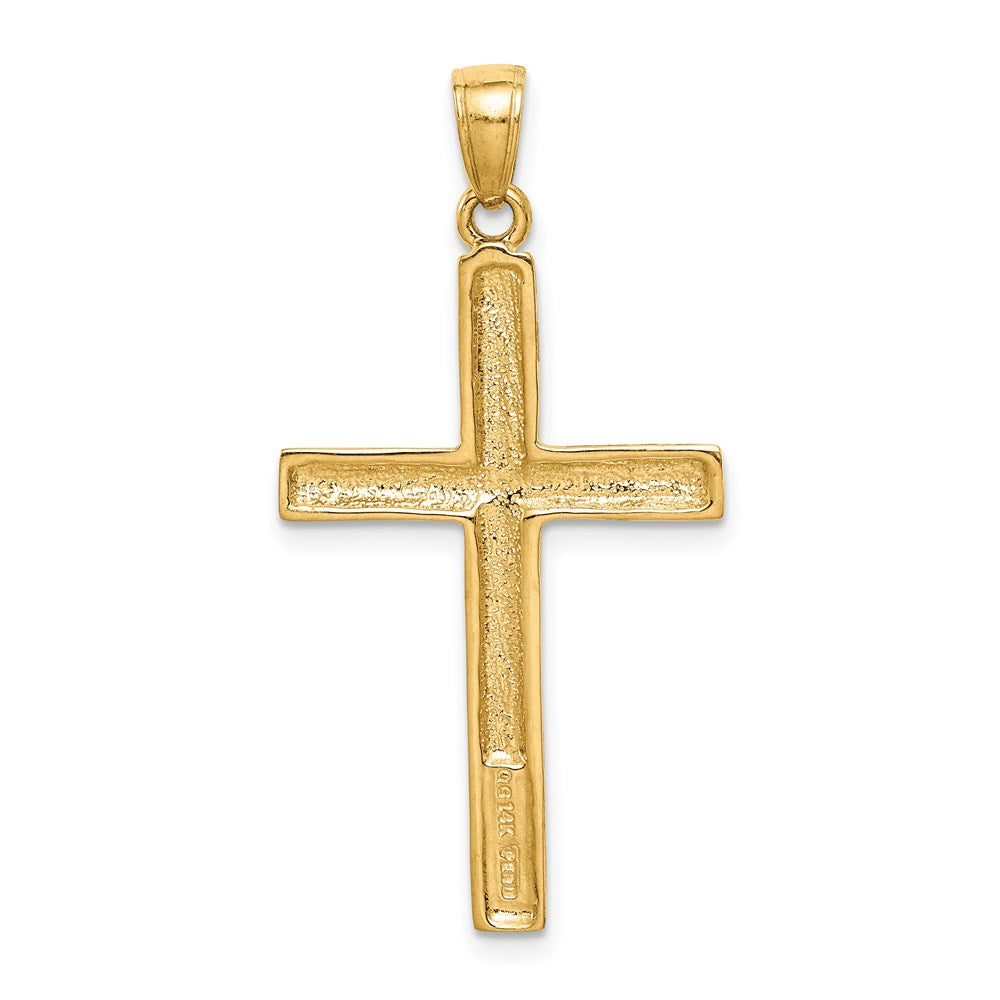 14K Gelbgold Polierter Kreuz-Anhänger