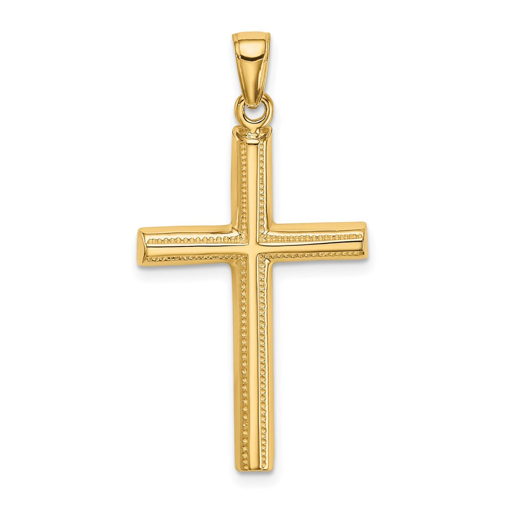 14K Gelbgold Polierter Kreuz-Anhänger