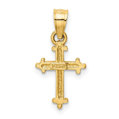14K Gelbgold Klein Kreuz Charm