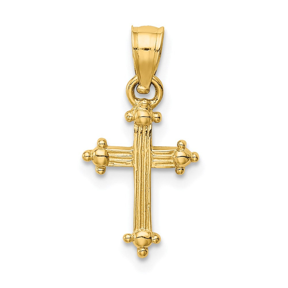 14K Gelbgold Klein Kreuz Charm
