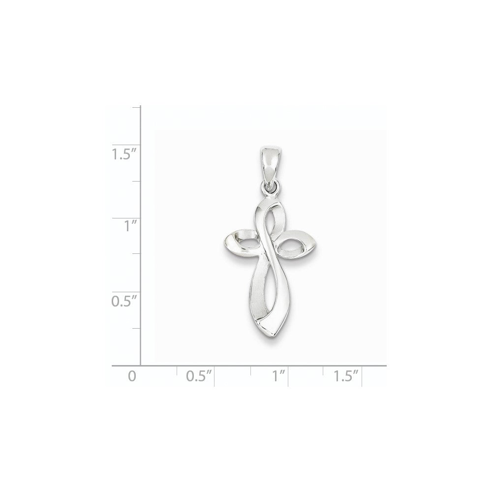 14k Weißgold Passionskreuz-Anhänger