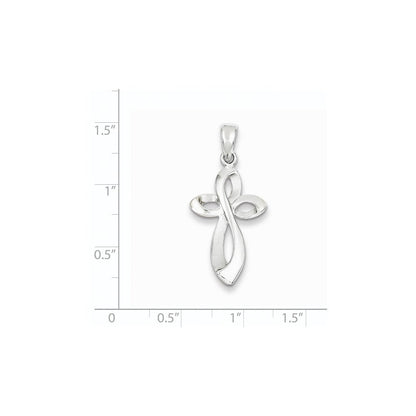 14k Weißgold Passionskreuz-Anhänger