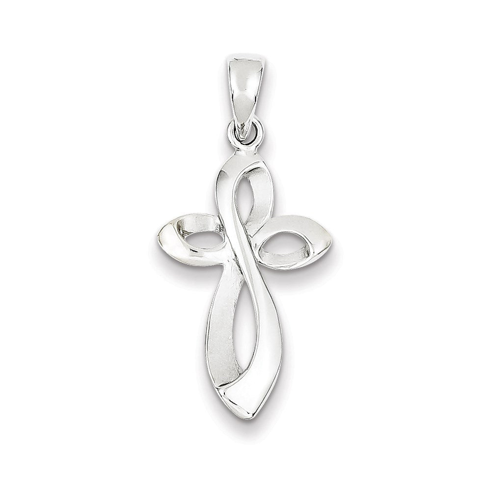 14k Weißgold Passionskreuz-Anhänger