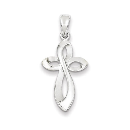 14k Weißgold Passionskreuz-Anhänger