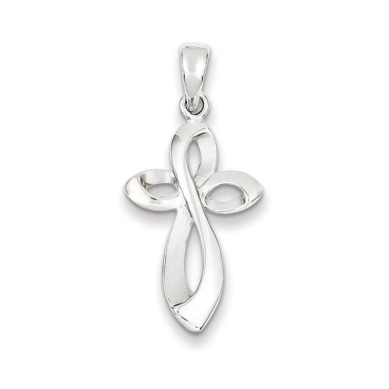 14k Weißgold Passionskreuz-Anhänger