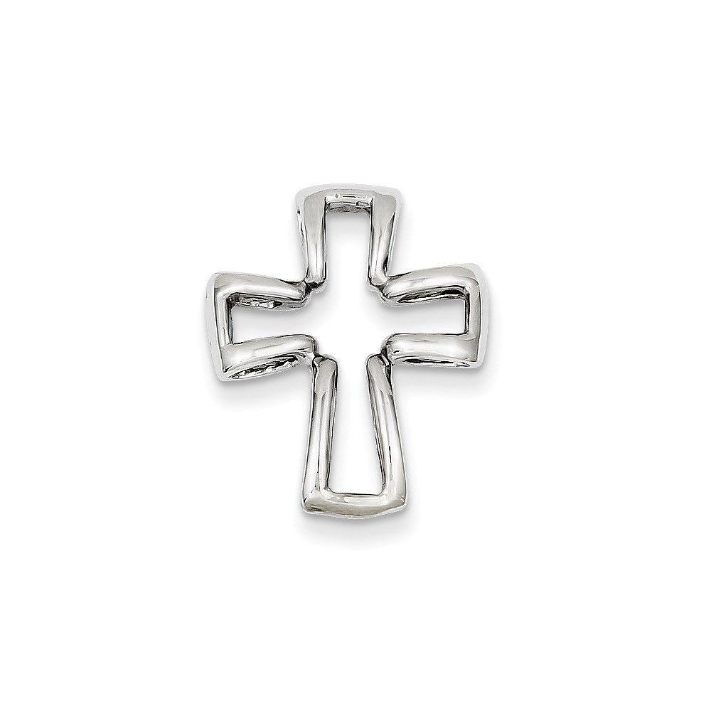 14K Weißgold Kreuzanhänger