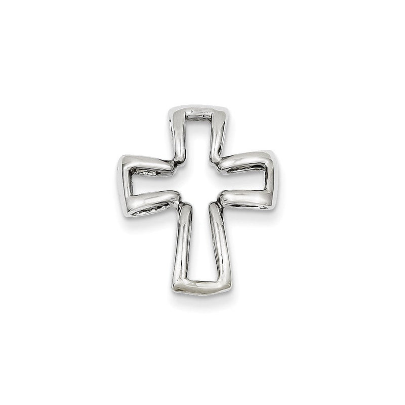 14K Weißgold Kreuzanhänger