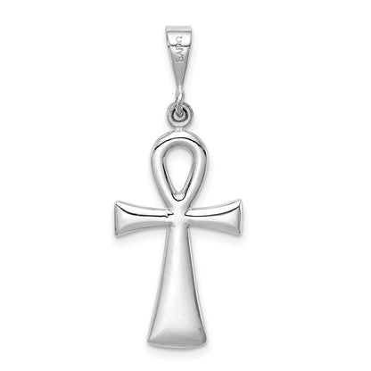 14K Weißgold Anch-Kreuz-Anhänger